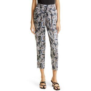 Cinq à Sept 'Plume Adalie' Floral-Paisley Print Jacquard Pants, Raven Multi